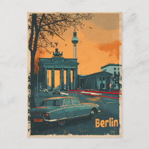 1950s Berlin Sunset: Vintage Postcard