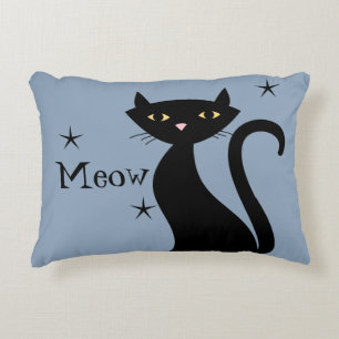 1950s Black Cat Decorative Cushion