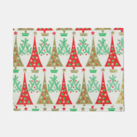 1950s Cartoon Christmas Tree Door Mat