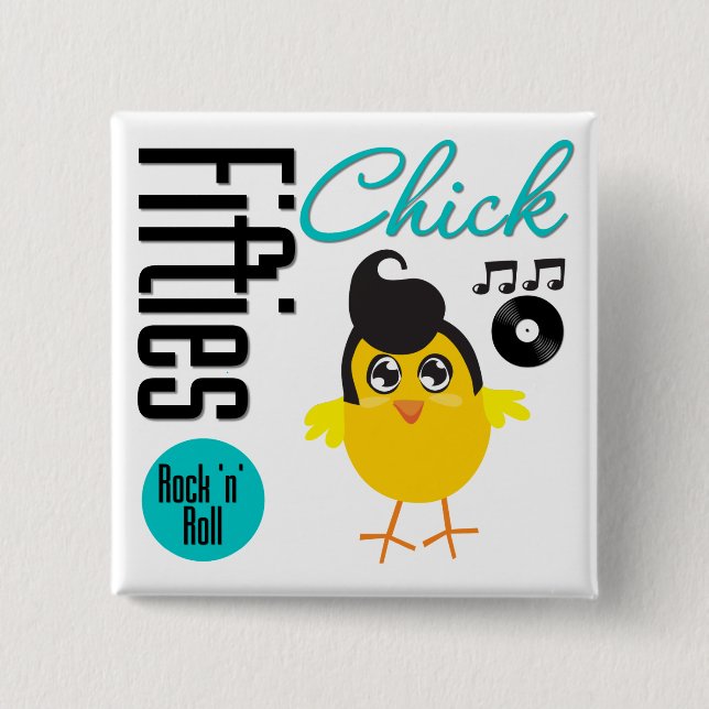 1950s Chick 15 Cm Square Badge (Front)