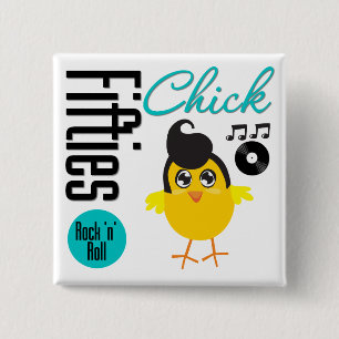 1950s Chick 15 Cm Square Badge