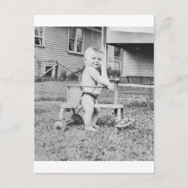 1950's Child in Walker Postcard (Front)