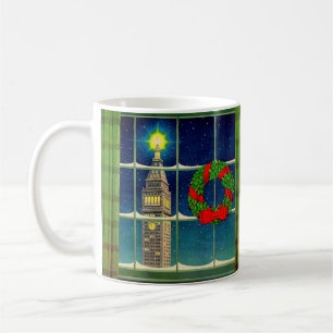 1950s Christmas in the city Coffee Mug