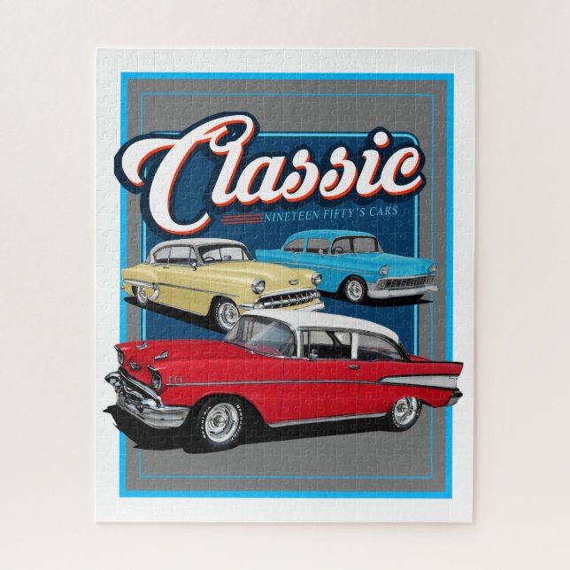 1950's Classic Cars Jigsaw Puzzle (Vertical)