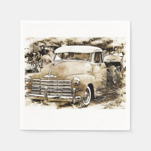 1950's Classic Chevy Chevrolet Truck Napkin
