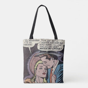 1950s Classic Romantic Comic Tote Bag