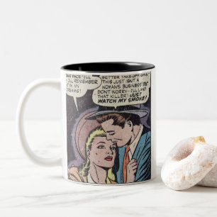 1950s Classic Romantic Comic Two-Tone Coffee Mug