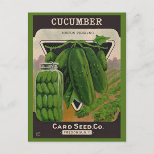1950s cucumber seeds envelope cover postcard