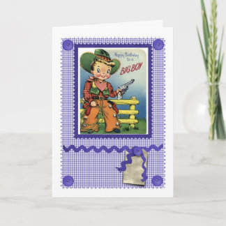 1950'S CUTE COWBOY CARD FOR A BIG BOY