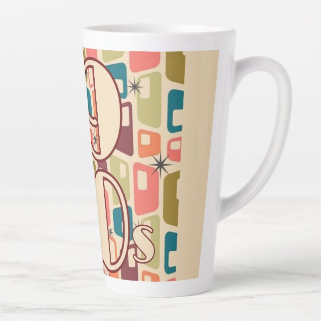 1950s Decade Design Latte Mug (Right)