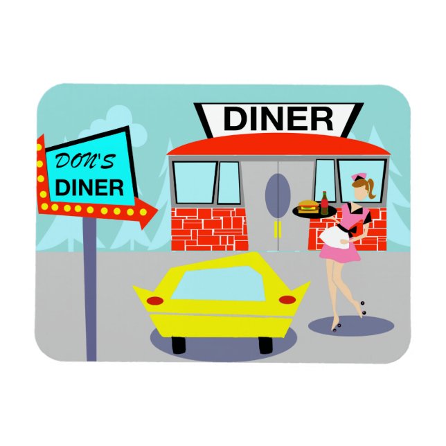 1950's Diner Flexi Magnet (Horizontal)