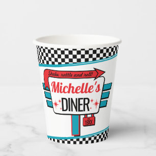 1950's Diner Retro Birthday Party Paper cup