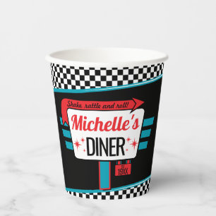 1950's Diner Retro Birthday Party Paper cup
