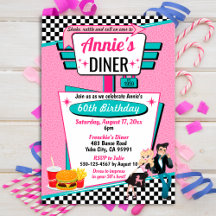 1950's Diner Retro Birthday Party Sock Hop Design