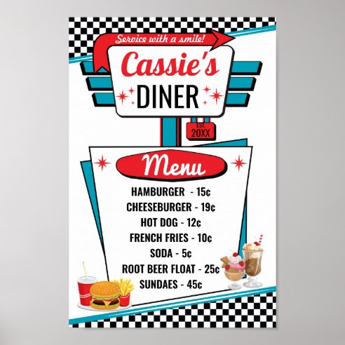 Diner Posters & Prints | Zazzle UK