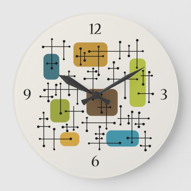 1950s Eames Era Art Crosshairs Large Clock (Front)