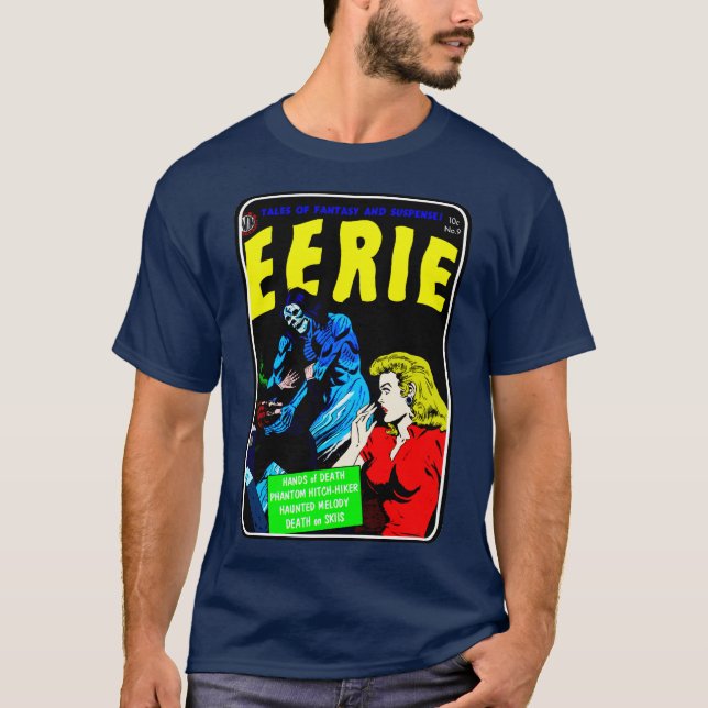 1950's 'EERIE' Horror Comics T-Shirt (Front)