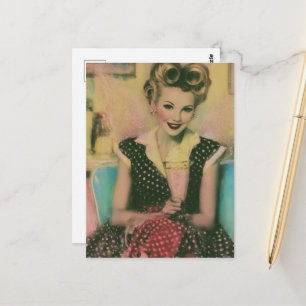 1950s Fairy at the Ice Cream Shop Postcard