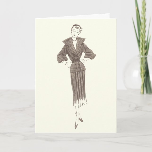 1950's Fashion - Greeting or Note Card (Front)