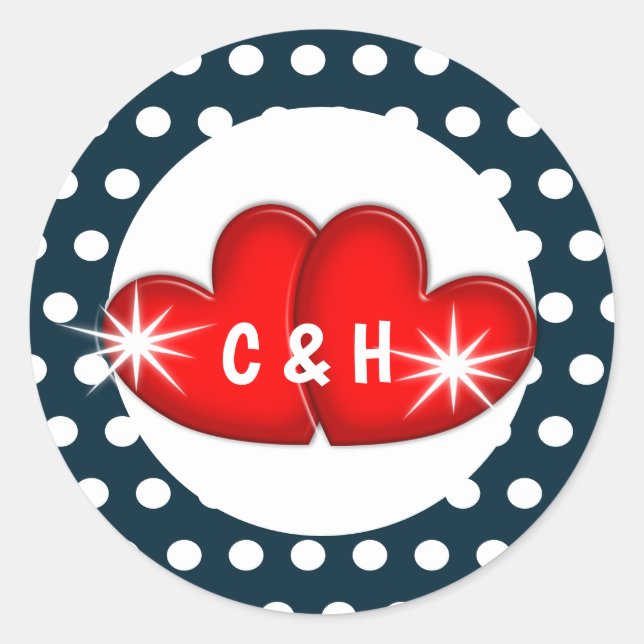 1950s Fifties Rockabilly Retro Cool Wedding Classic Round Sticker (Front)