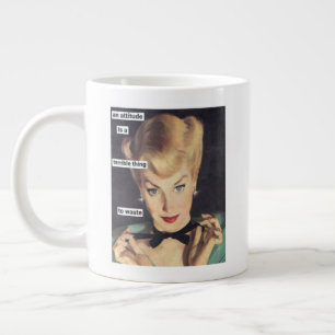 1950s Funny Retro Housewife with Sass Large Coffee Mug