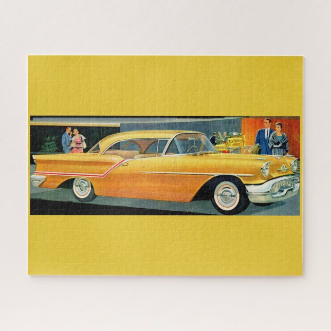 1950s golden Rocket 88 Oldsmobile Jigsaw Puzzle (Horizontal)