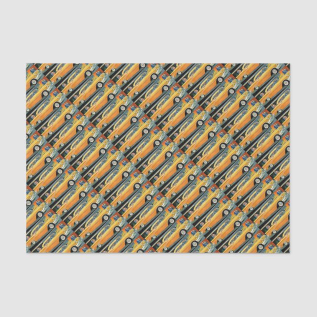 1950s golden Rocket 88 Oldsmobile Tissue Paper (Front)