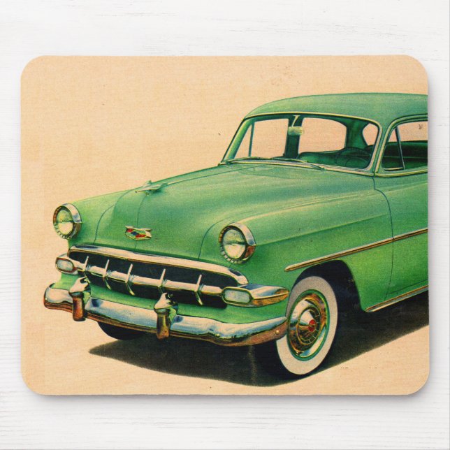 1950s green Chevy Mouse Mat (Front)