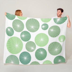1950s Green Pinwheels Fleece Blanket