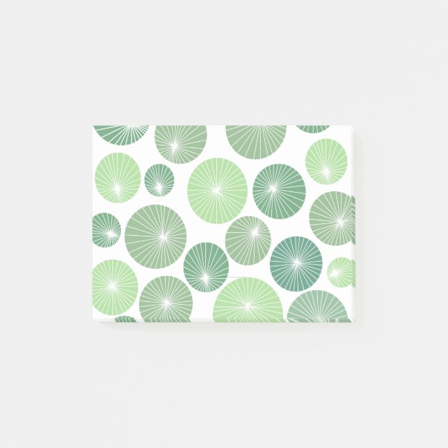 1950s Green Pinwheels  Post-it Notes (Front)