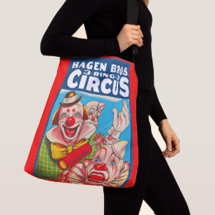 1950s Hagen Brothers Circus poster print Crossbody Bag