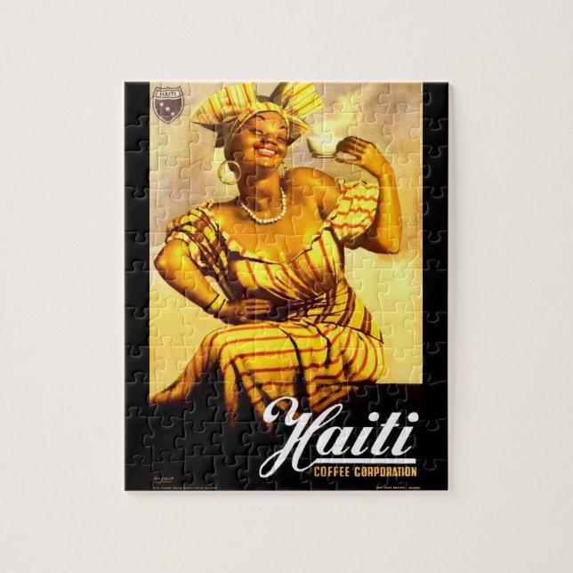 1950s Haiti Coffee Corporation ad Jigsaw Puzzle (Vertical)