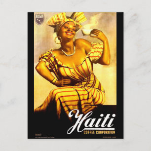 1950s Haiti Coffee Corporation ad Postcard