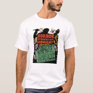 1950s "Horror Strikes at Midnight" T-Shirt