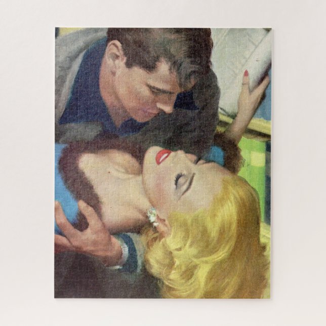 1950s hot office romance jigsaw puzzle (Vertical)