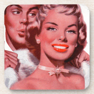 1950s hottest prom date coaster