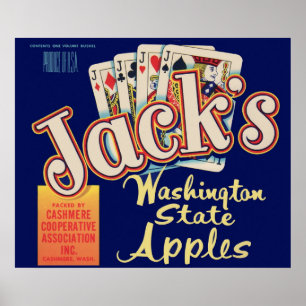 1950s Jack’s Washington State Apples crate label Poster