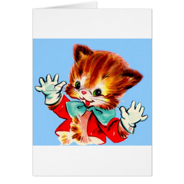 1950s jazz hands kitten (Front)