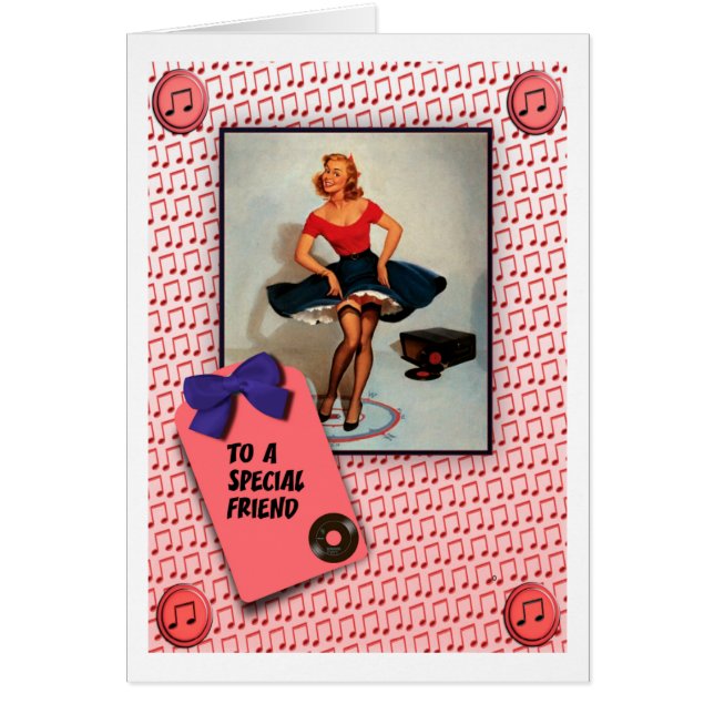 1950'S JIVING PIN UP GIRL  RETRO (Front)