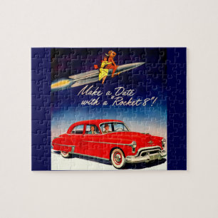1950s Make a date with Rocket 8 Jigsaw Puzzle