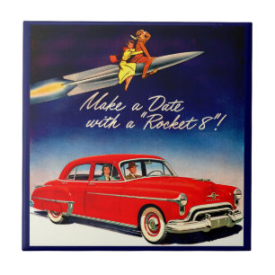 1950s Make a date with Rocket 8 Tile