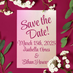 1950's Malt Shop Colours Wedding RSVP Postcard