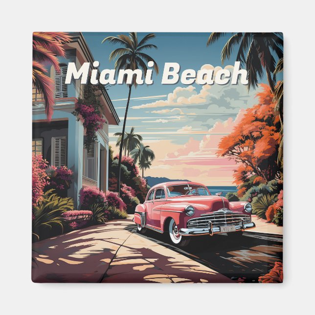 1950s Miami Beach garden villa Magnet (Front)