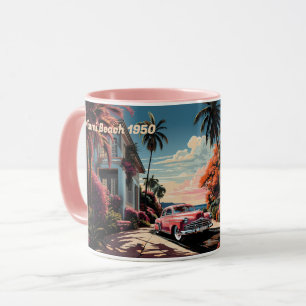 1950s Miami Beach garden villa Mug