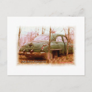 1950's Oldsmobile Barn Yard Memories Postcard