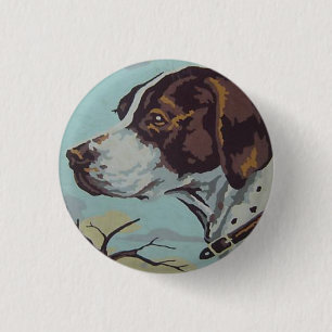 1950s Paint-by-Number English Springer Spaniel 3 Cm Round Badge