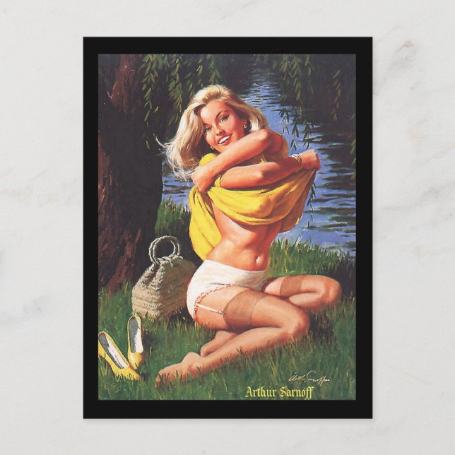 1950's Pin-up Girl Postcard (Front)