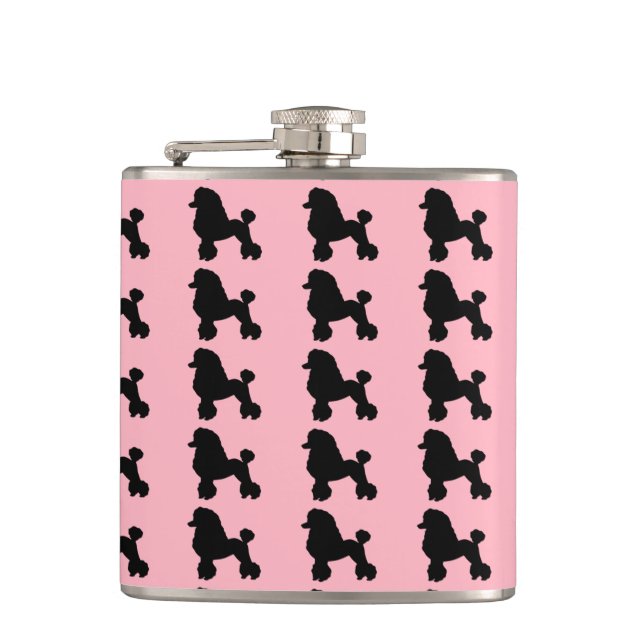 1950s Pink Poodle Skirt Inspired Flask (Front)