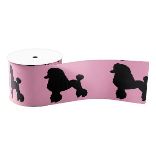 1950s Pink Poodle Skirt Inspired Ribbon Grosgrain Ribbon