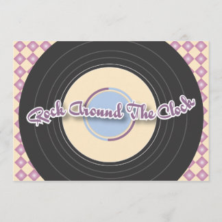 1950s Record Party Invitation